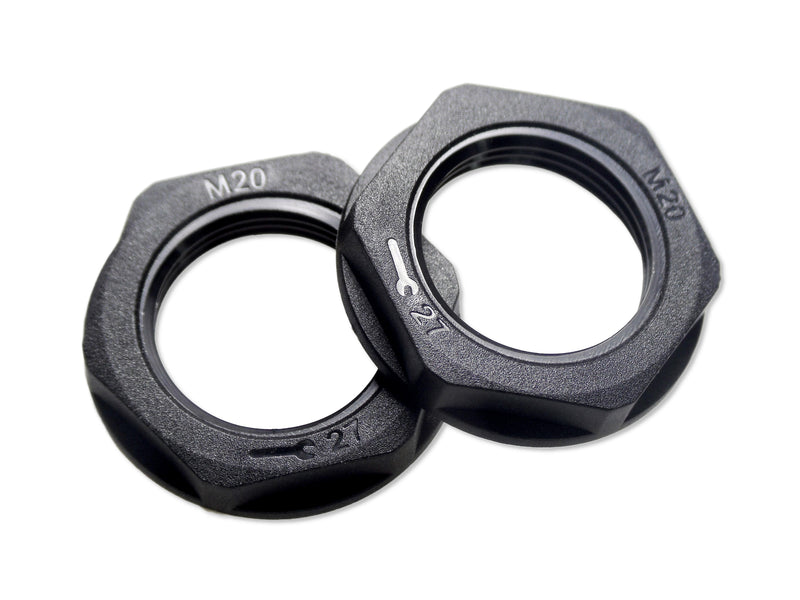 MULTICOMP PRO MP015357 Locknut, Pack of 10, M20 x 1.5, Nylon (Polyamide), 5.7 mm