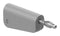 STAUBLI 64.1042-28 Banana Test Connector, 30 VAC, Plug, Cable Mount, 32 A, 60 VDC, Nickel Plated Contacts, Grey