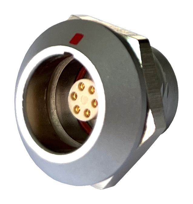 MULTICOMP PRO MCP-M1RSG06S-IP67 Circular Connector, MP IP67 Metal Push Pull Series, Panel Mount Receptacle, 6 Contacts