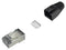 MH CONNECTORS MHRJC6AR2411 Modular Connector, w/Black Boot, RJ45 Plug, 1 x 1 (Port), 8P8C, Cat6a, Cable Mount