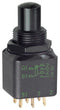 APEM 13445-9X778 Pushbutton Switch, 9mm Plunger, 13000 Series, 12 mm, DPDT, On-(On), Round Plunger