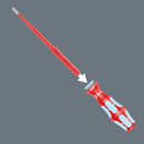 WERA K K VDE 3060 I 0,4X2,5X157 MM TIE SB Interchange Screwdriver, VDE, Slotted, Stainless Steel, 0.4 mm x 2.5 mm x 157 mm