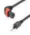 L-COM C13LPUN515P-15-10F PWR CORD, R/A IEC C13-NEMA 5-15P, 10