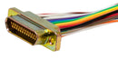 ITT CANNON MDM-37SH003B Micro D Cable Assembly, Micro-D Receptacle to Free End, 37 Ways, 18 ", 457.2 mm, Multi-coloured
