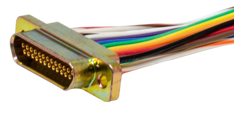 ITT CANNON MDM-37SH003B Micro D Cable Assembly, Micro-D Receptacle to Free End, 37 Ways, 18 ", 457.2 mm, Multi-coloured