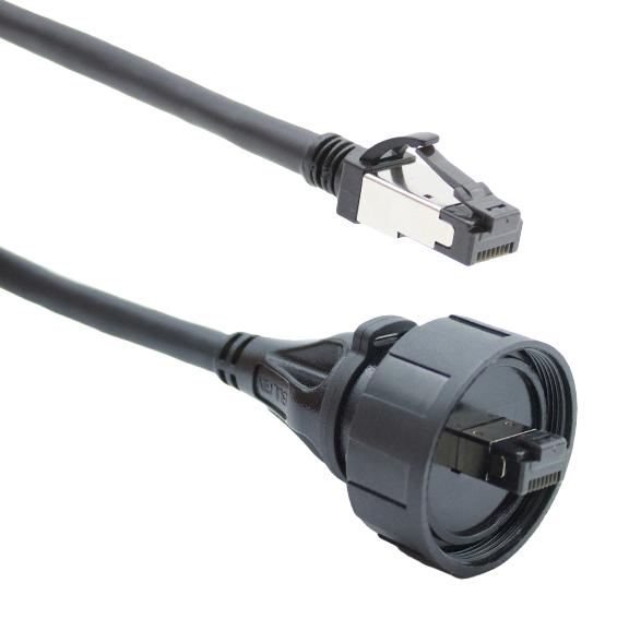 BULGIN LIMITED PX0857/5M00 Ethernet Cable, Cat8, RJ45 Buccaneer Plug to RJ45 Plug, SFTP (Screened Foiled Twisted Pair)