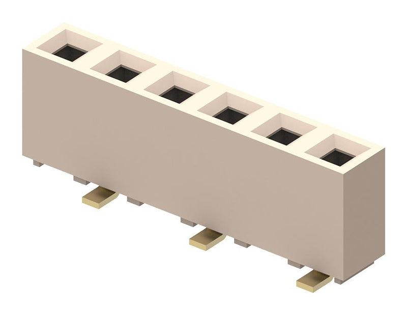 GCT BG306-05-A-1-0400-L-B PCB Receptacle, Board-to-Board, 2.54 mm, 1 Rows, 5 Contacts, Surface Mount