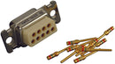 ITT CANNON DEMAM9PF225 D SUB CONNECTOR, STANDARD, 9 POSITION, P