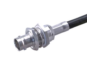 HUBER+SUHNER 24"BNO-0-4-1/133"NE RF / Coaxial Connector, BNO Coaxial, Straight Bulkhead Jack, Solder, Crimp, K05790, RG108A/U