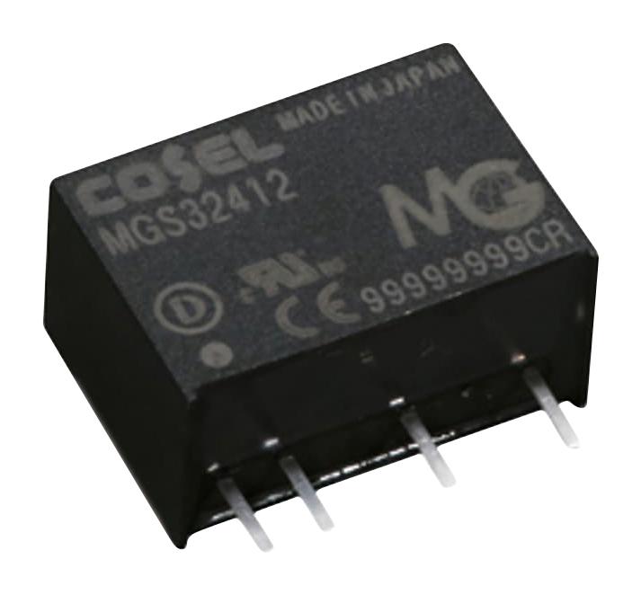 COSEL MGS34815 Isolated Through Hole DC/DC Converter, ITE, SIP, 4:1, 3 W, 1 Output, 15 V