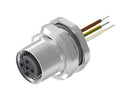 AMPHENOL CONEC 43-01081 Sensor Cable, A Coded, M12 Receptacle, Free End, 5 Positions, 500 mm, 19.7 "