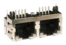 MOLEX 44248-0029 Modular Connector, RJ45 Jack, 1 x 2 (Ganged), 8P8C, Cat3, Through Hole Mount