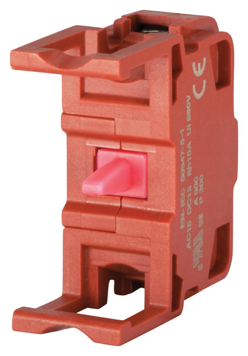 EAO 46-312.1Z70 Contact Block, SPST-NC, Screw, 1 Pole, 10 A, 600 V, EAO 46 Series Pushbutton Switches, 240 V