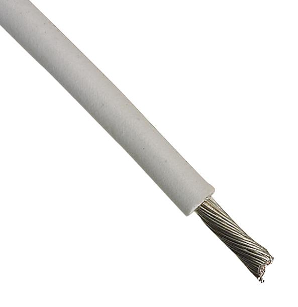ALPHA WIRE 7130 WH005 Wire, PVC, White, 24 AWG, 0.229 mm&sup2;, 100 ft