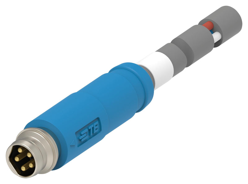TE CONNECTIVITY T4051170405-004 Sensor Cable, B Coded, M8 Plug, Free End, 5 Positions, 3 m, 9.8 ft, T405 Series