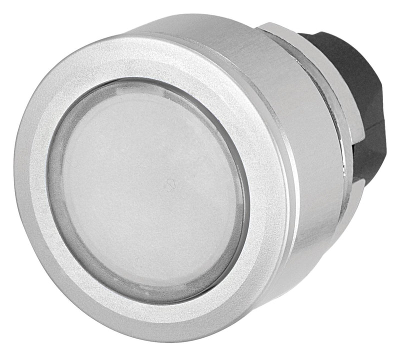 EAO 46-2234.4FK0.000 Switch Actuator, Maintained, Flush, White, EAO 46 Series 30.5mm Illuminated Pushbutton Switches