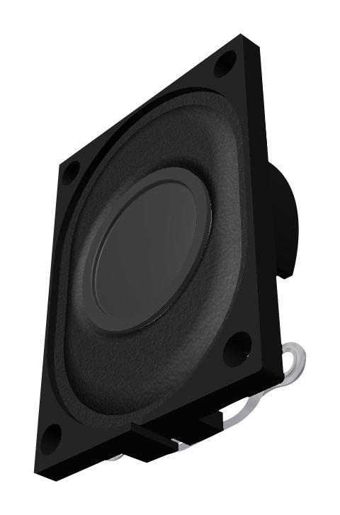 PUI AUDIO AS02708CO-WR-R Speaker, 250 Hz to 20 kHz, 8 ohm, 3 W, 80 dBA, Oval with Rectangular Frame, Panel Mount