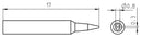 WELLER RTP 008 S SOLDERING TIP, CHISEL, 0.8MM