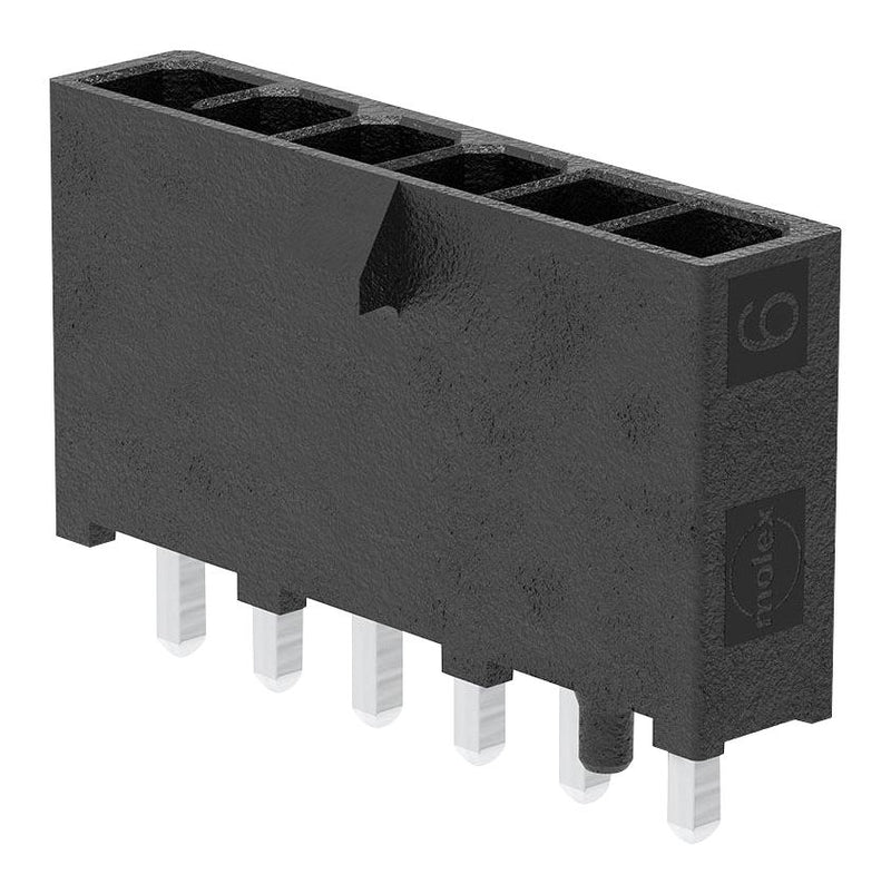MOLEX 215915-1006 Pin Header, Power, Wire-to-Board, 4.2 mm, 1 Rows, 6 Contacts, Through Hole Straight