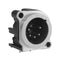 AMPHENOL AUDIO AC5MBHAUPRE XLR Connector, 5 Contacts, Plug, Panel Mount, Through Hole Mount Right Angle