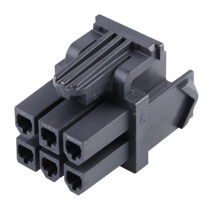 MOLEX 172708-0006 Connector Housing, Mini-Fit TPA2 172708 Series, Receptacle, 6 Ways, 4.2 mm