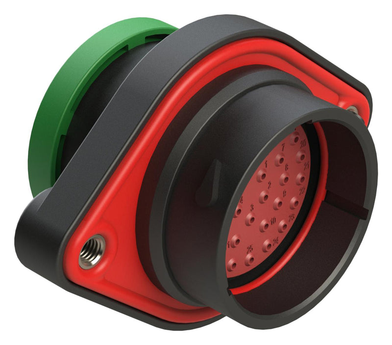 AMPHENOL SINE/TUCHEL AHDP02-24-33PN-BRA CIRCULAR CONNECTOR, RCPT, 24-33, CRIMP
