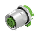 AMPHENOL CONEC 43-01223 Sensor Connector, M12, Female, 4 Positions, PCB Socket, Straight Panel Mount