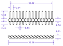 Straight Header - Male, Gold Plating (PTH, 0.1in., 14-Pin)