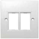 TUK KP2-6JEWH KP2-6JEWH Faceplate 6C Modules 2 ABS (Acrylonitrile Butadiene Styrene) Body White New