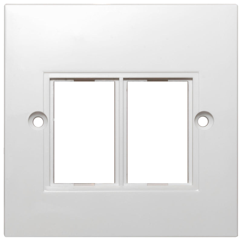 TUK KP2-6JEWH KP2-6JEWH Faceplate 6C Modules 2 ABS (Acrylonitrile Butadiene Styrene) Body White New