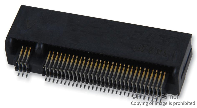 AMP - TE CONNECTIVITY 2199230-8 Card Edge Connector, Dual Side, 67 Contacts, Surface Mount, Right Angle