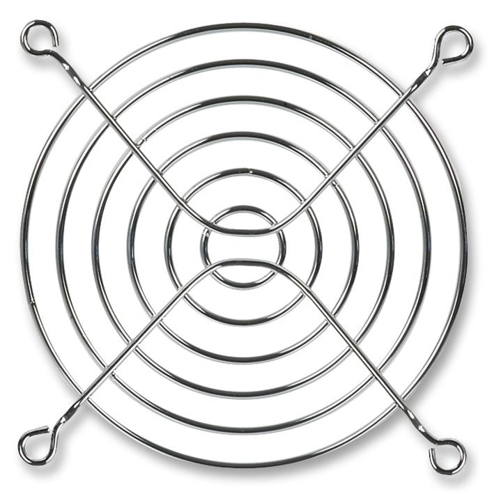 MULTICOMP PRO MCSC92-W2B Fan Finger Guard, Steel - Wire Form, 92mm Axial Fans, 82.5 mm, Black