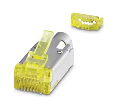 PHOENIX CONTACT 1418853 Modular Connector, RJ45 Plug, 1 x 1 (Port), 8P8C, Cat6a, IP20, Cable Mount 1418853, VS-08-RJ45-10G/C