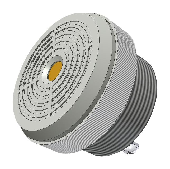 PUI AUDIO AI-3736-P-C28-R Transducer, Continuous, 90 dBA, 3.6 kHz, Panel Mount, Internal