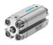 FESTO 156514 Compact Air Cylinder, Piston Rod, Double Acting, 20 mm, M5, 1 bar to 10 bar, 5 mm ADVU-20-5-P-A compact cylinder