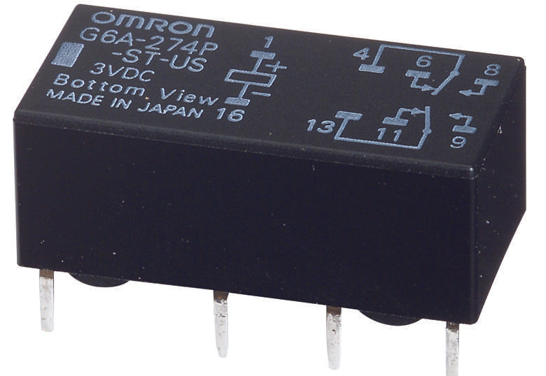 OMRON ELECTRONIC COMPONENTS G6A274P-ST40-US-DC24 RELAY, SIGNAL, DPDT, 30VDC, 2A