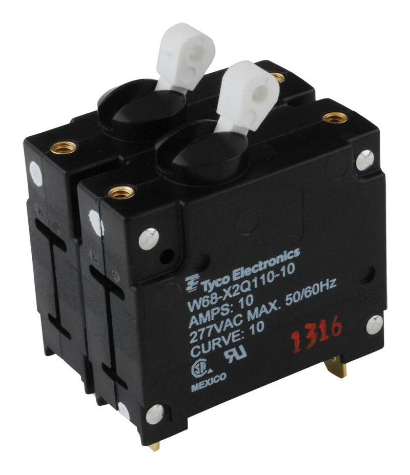 POTTER&BRUMFIELD - TE CONNECTIVITY W68-X2Q110-10 CIRCUIT BREAKER, HYDROMAGNETIC, 2P, 277V, 10A