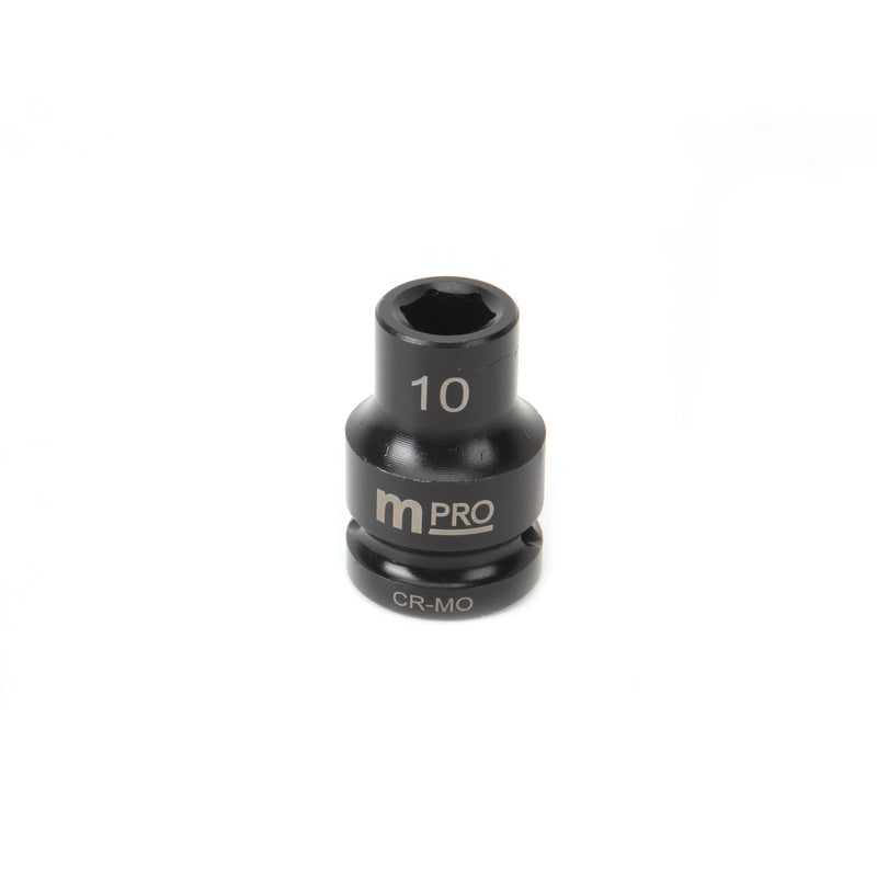 MULTICOMP PRO MP12-CRMO10 Socket, Hex, 10 mm x 38 mm, 1/2" Drive Size, Chromium Molybdenum Steel, DIN3121, Auto Repair