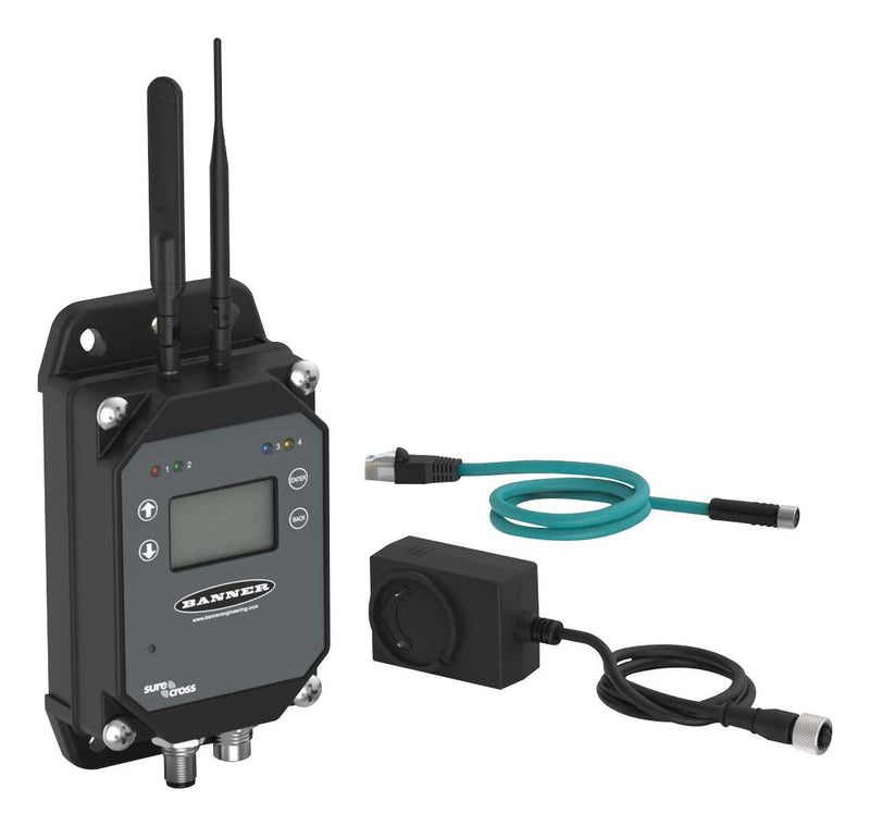 BANNER ENGINEERING DXM1200-CK9-V Asset Monitoring Gateway, 900MHz, 24V, Wall Mount
