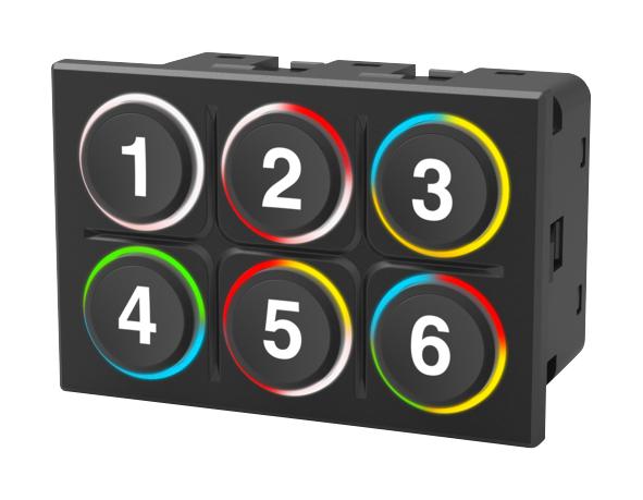 EAO K09-01.000005 Keypad, In-Cabin, CANOpen, 09 Series, 2 x 3