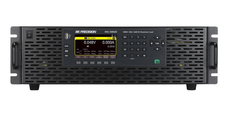 B&K PRECISION HVL100025 DC Electronic Load, HVL Series, 3 kW, Programmable, 0 V, 1 kV, 25 A