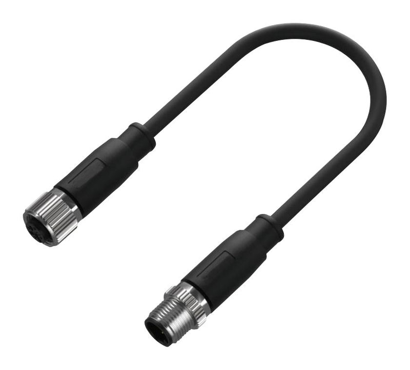 Multicomp PRO MP011276 MP011276 Sensor Cable D Coded M12 Receptacle Plug 4 Positions 1 m 3.3 ft