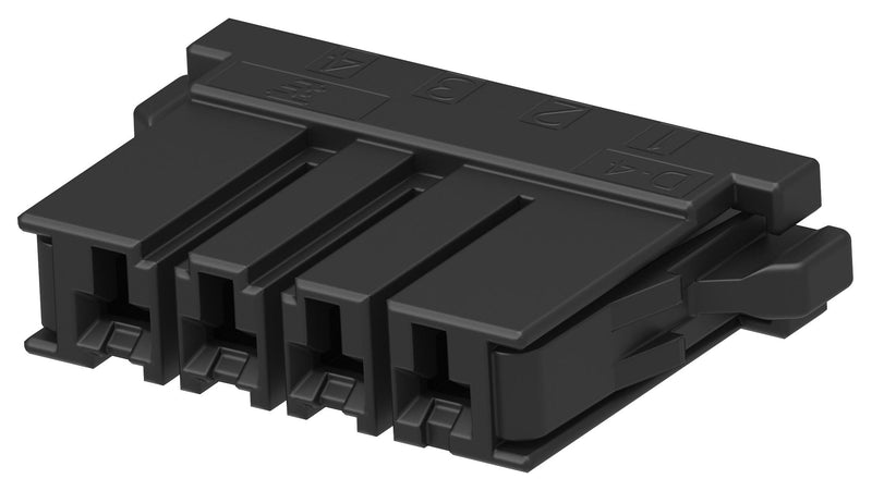 TE CONNECTIVITY 1-1747276-4 Connector Housing, 1Row, X Key, Dynamic D-4200 Series, Receptacle, 4 Ways, 6.35 mm