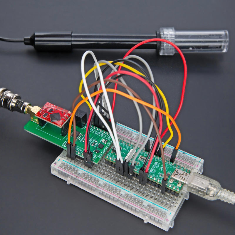 MIKROELEKTRONIKA MIKROE-6009 Add-On Board, EZO Carrier Click - pH, MikroE mikroBUS Compatible Development Boards