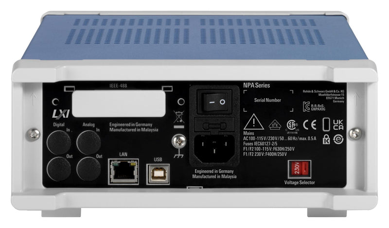 ROHDE & SCHWARZ NPA101 POWER METER, 1CH, 100KHZ, 100 TO 230V