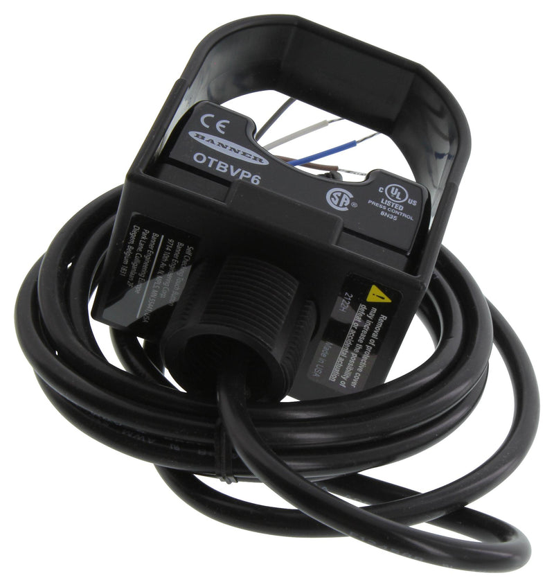 BANNER ENGINEERING OTBVP6 Touch Button, Momentary, OTB Series, PNP, 10 V to 30 V, 2m Cable