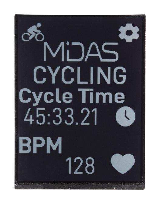 MIDAS DISPLAYS MDTR0420A-SPI TFT LCD, 4.2 ", 300 x 400 Pixels, Portrait, Mono, 2.8V