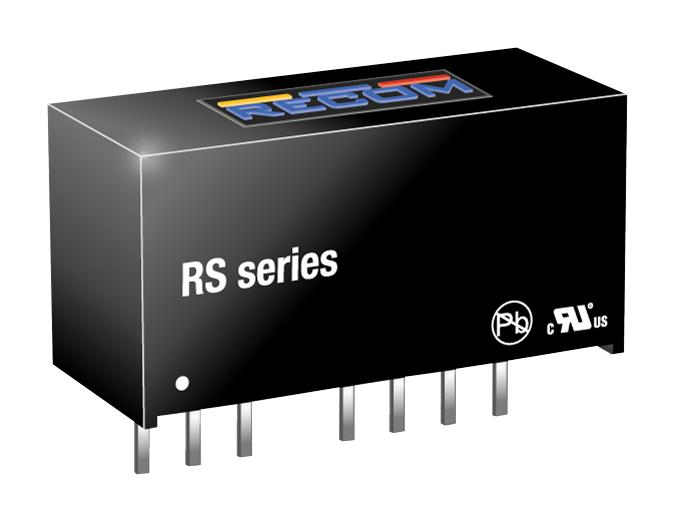 RECOM POWER RS-053.3S Isolated Through Hole DC/DC Converter, Medical, SIP, 2:1, 2 W, 1 Output, 3.3 V