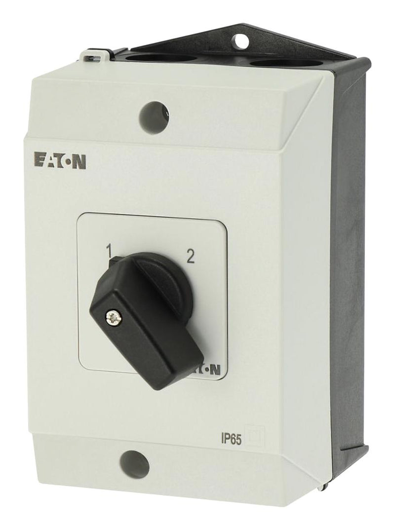 EATON MOELLER T0-2-8221/I1 Rotary Switch, Changeover, 2 Position, 2 Pole, 90 &deg;, 20 A, 690 V, T0 Series