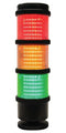 MULTICOMP PRO MP014837 Light Tower, 3 Tiers, Amber/Green/Red, 240 VAC, IP66, Multifunction, 75.1mm x 255.2mm, -30 to 50 &deg;C